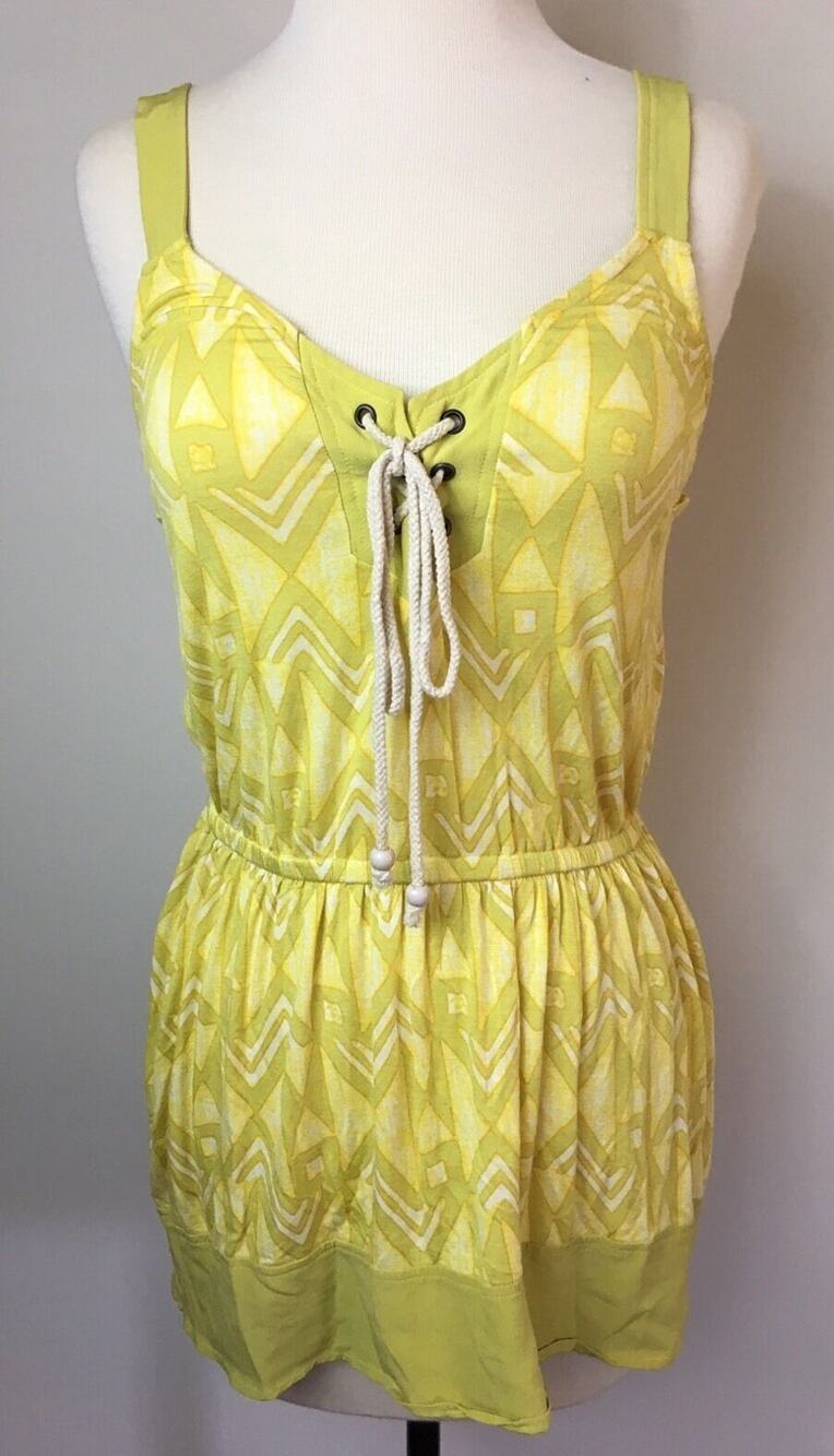 P Small Anthropologie Plenty By Tracy Reese Yellow Top Blouse Shirt